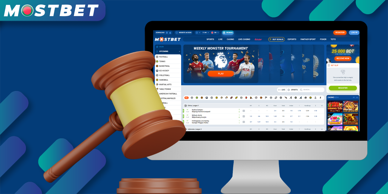 The official Mostbet website operates legally to offer gambling services in Bangladesh.