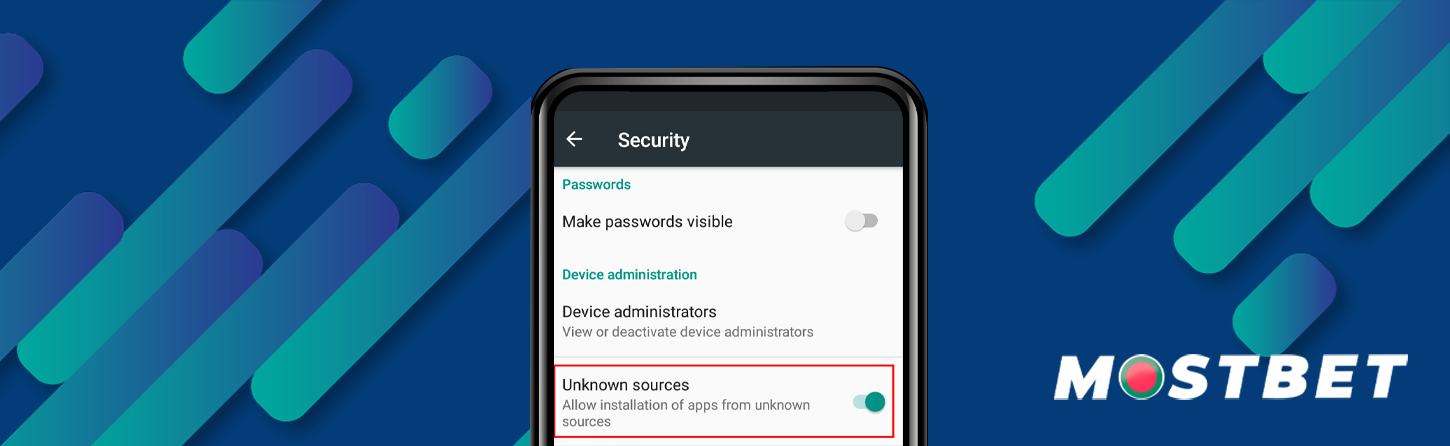 Permit the downloading of apps from unknown origins.